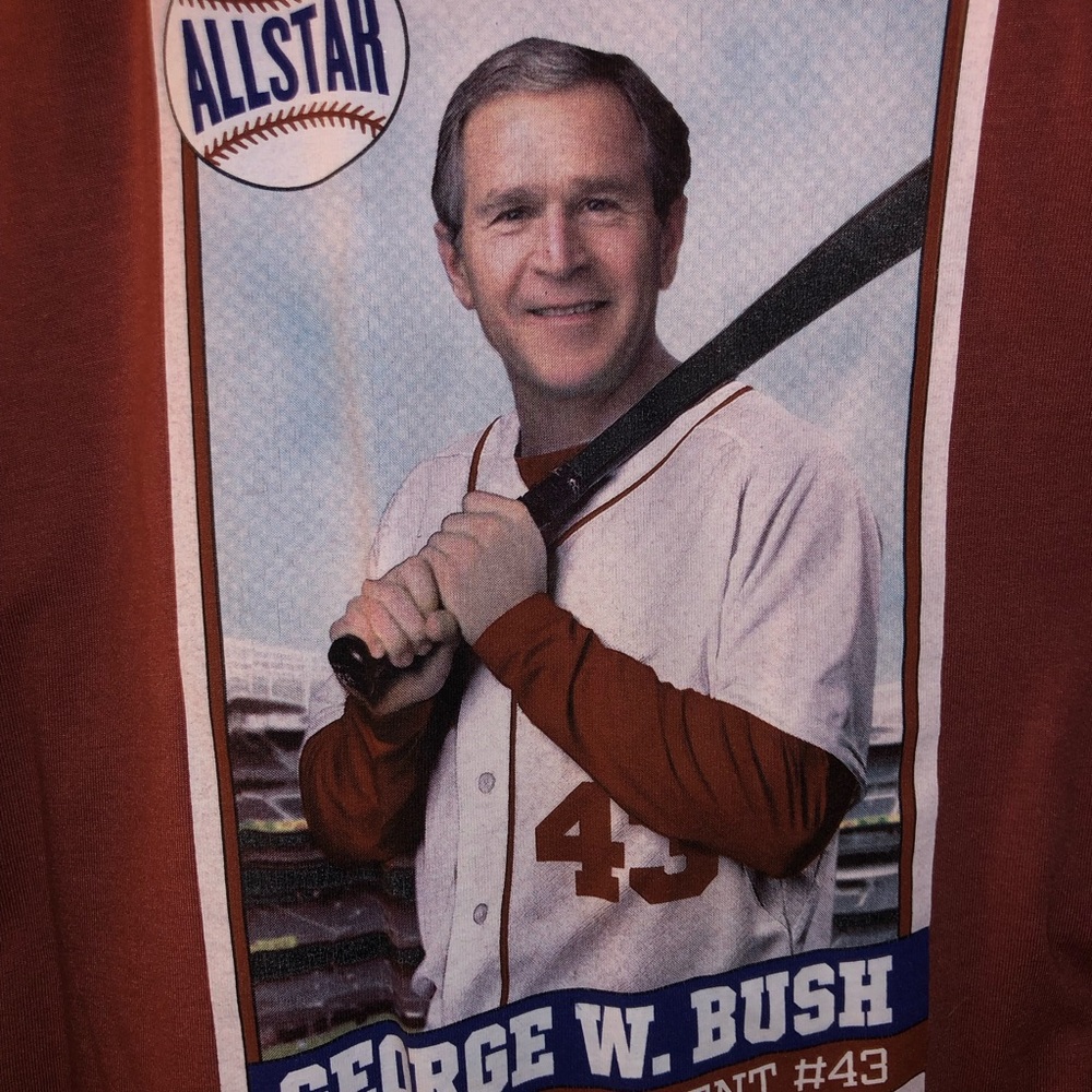 George W. Bush Men’s XL #43 Baseball Allstar Long-Sleeve